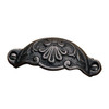 92mm CTC Forged Iron Antique Style Cup Pull - Natural Iron