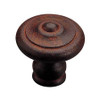 35mm Dia. Forged Iron Antique Style Round Knob - Rust