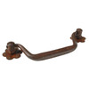 120mm CTC Forged Iron Flower Plate Drop Pull - Rust