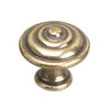 25mm Dia. Transitional Provencale Inspiration Collection Round Knob - Burnished Brass