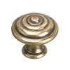 30mm Dia. Transitional Provencale Inspiration Collection Round Knob - Burnished Brass