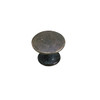 13mm Dia. Povera Inspiration Collection Flat Round Knob - Oxidized Brass