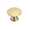 20mm Dia. Povera Inspiration Collection Flat Round Knob - Brass