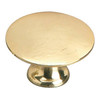 35mm Dia. Povera Inspiration Collection Flat Round Knob - Brass