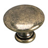35mm Dia. Classic Povera Inspiration Collection Round Knob - Burnished Brass