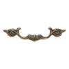 96mm CTC Ornate Louis XV Cabinet Pull - Burnished Brass