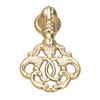 33mm Louis XVI Style Ornate Pendant Pull - Brass