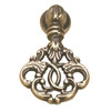 33mm Louis XVI Style Ornate Pendant Pull - Burnished Brass