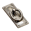 33mm Povera Brass Ring Pull with Plate - Faux Iron