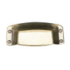 32mm CTC Rectangular Brass Cup Pull - Burnished Brass