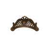 64mm CTC Victorian Style Brass Cup Pull - Oxidized Brass