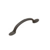 96mm CTC Rustic Country Style Hammered Arch Pull - Matt Black