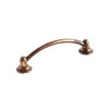 96mm CTC Classic Country Style Ridged Pull - Burnished Brass