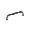 96mm CTC Country Style Pinched Bar Pull - Wrought Iron