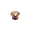 28mm Country Style Indented Knob - Burnished Brass
