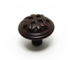 32mm Dia. Country Style Woven Round Knob - Hammered Rust