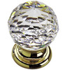 30mm Dia. Murano Multi-Faceted Crystal Round Knob - Clear