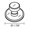 1-7/8" Dia. Transitional Self-Adhesive Flat Round Knob - Clear