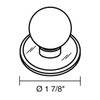 1-7/8" Dia. Transitional Self-Adhesive Round Knob - Clear