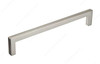 192mm CTC Contemporary Expression Rectangular Pull - Brushed Nickel