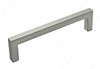 128mm CTC Contemporary Expression Rectangular Pull - Brushed Nickel
