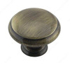 30mm Dia. Transitional Expression Round Knob - Antique English