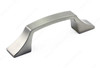 96mm CTC Transitional Ramp Cabinet Pull - Brushed Nickel