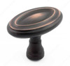 43mm Classic Indented Oval Ring Knob - Oil Rubbed Bronze