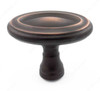 43mm Classic Indented Oval Ring Knob - Oil Rubbed Bronze