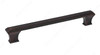 192mm CTC Classic Flat Top Tapered Base Rectangular Pull - Oil Rubbed Bronze