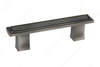 96mm CTC Classic Flat Top Rectangular Base Bench Pull - Antique Nickel