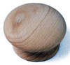 2" Dia. Round Wood Mushroom Knob - Hardwood