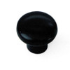 1-1/4" Dia. Round Plastic Knob - Black
