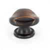 33mm Country Style Indented Knob - Oil Rubbed Bronze