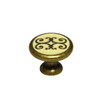 30mm Dia. Inspiration Collection Delicate Curls Pattern Round Knob - Florence