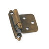 No Inset Self-Closing Hinge - Antique Brass