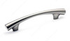 128mm CTC Tapered Middle Bar Pull - Brushed Nickel