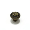 32mm Dia. Classic Expression Ornate Flower Round Knob - Antique English