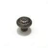 32mm Dia. Classic Expression Ornate Flower Round Knob - Pewter