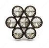 48mm Swarovski Smoke Crystal Circles Knob - Smoked Crystal