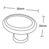 20mm Oval Inspiration Ring Knob - Satin Nickel
