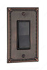 Traditional Ornate Edged 1 Rocker Switch Plate - Oil Rubbed Bronze