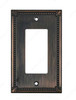 Traditional Ornate Edged 1 Rocker Switch Plate - Oil Rubbed Bronze