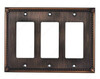 Traditional Ornate Edged 3 Rocker Switch Plate - Oil Rubbed Bronze