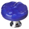 1-1/4" Dia. Glacier Cobalt Round Knob - Satin Nickel