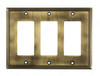 Contemporary Framed 3 Rocker Switch Plate - Antique English
