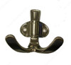 76mm Transitional Double Hook - Brushed Nickel