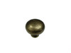 32mm Dia. Transitional Village Collection Round Mustroom Knob - Burnished Brass