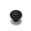 32mm Dia. Classic Expression Ornate Flower Round Knob - Oil Rubbed Bronze