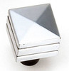 7/8" Square Kama Knob - Antique Silver